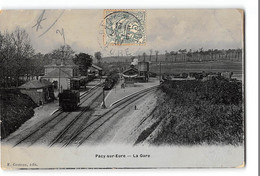 CPA 27 Pacy Sur Eure La Gare Train - Pacy-sur-Eure