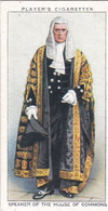 35 Speaker House Of Commons - Coronation Series 1937 - Players Cigarette Cards - Royalty - Player's
