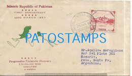 188527 PAKISTAN RAWALPINDI COVER CANCEL YEAR 1957 CIRCULATED TO ARGENTINA NO POSTAL POSTCARD - Pakistan