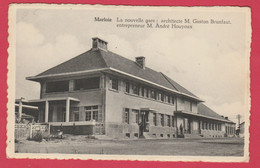 Marloie - La Nouvelle Gare ...Architecte Gaston Brunfautet Entrepreneur André Houyoux  - 1952 ( Voir Verso ) - Marche-en-Famenne