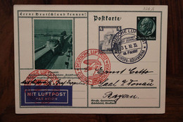 1935 ZEPPELIN Luftschiff 15 Fahrt Europa SüdAmerika Cover Par Avion Air Mail Luftpost Entier Ganzsache - Posta Aerea & Zeppelin