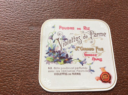 ETIQUETTE  DE PARFUM  POUDRE DE RIZ  Violettes De Parme  Jn.GIRAUD FILS  Grasse Paris - Etichette