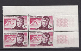 N° 34  P.A. 3ème Anniversaire De La Mort De Maryse Bastié Très Beau Bloc De 4 Timbres Neuf Impeccable - 1927-1959 Mint/hinged