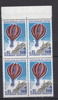 N° 45 P.A Centenaire De La Poste Par Ballon Montés Très Beau Bloc De 4 Timbres Neuf Impeccable - 1927-1959 Mint/hinged
