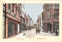 RECKLINGHAUSEN Westfalen Kunibertstrasse Color Belebt Consum Geschäft Gelaufen 23.8.1913 - Recklinghausen