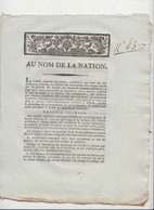 Au Nom De La Nation-Sur L'organisation Des Déplacements Des Troupes-signés SERVAN-DANTON....... - Documenti Storici