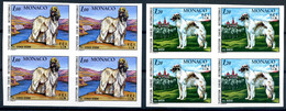 MONACO - EXPOSITION CANINE - 1163 / 1164 - BLOCS DE 4 NON DENTELES ** - Blokken