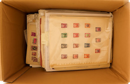 COMMONWEALTH GLORY BOX With Mint And Used Stamps, From All Reigns, On Album Pages, A4 Paper And Auction Folders. Many Pr - Otros & Sin Clasificación
