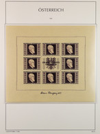 1946 RENNER Group Of Four Mini-sheets, SG MS976 (Mi 772/775B Klb), Never Hinged Mint, Impeccable, Only One Minor Spot Du - Altri & Non Classificati