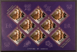 2011 IMPERF PROOF SHEETLET 54p QEII & Prince Philip In Profile, C2010 'Lifetime Of Service' Sheetlet Of 8 Stamps As SG 4 - Britisches Territorium Im Indischen Ozean