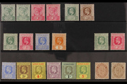 1900 OLD TIME QV & KEVII MINT COLLECTION. An ALL DIFFERENT, Fine Mint Collection Presented On A Stock Card That Includes - Cayman Islands