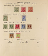 1900-35 Mint And Used Ranges On Pages, Incl. 1905 To 6d Mint, 1907 6d Mint, 1907-09 4d And 5s Mint, 6d Used, War Tax Iss - Cayman Islands