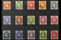 1921-26 KGV Definitive Set, Script Wmk, SG 69/83, Plus Listed 6d Shade, Fine Used (15 Stamps) - Cayman Islands