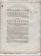 Commission Des Secours Publics-Lois Sur Les Secours à Apporter-Loi Du 13 Prairial - Historische Documenten