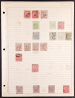 1876-98 USED ACCUMULATION Laid Out On Pages, Majority In Some Order And Identified By Perforation Or SG Number, We See 1 - Fidschi-Inseln (...-1970)