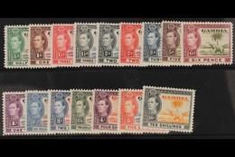 1938-46 Complete Elephant Pictorial Set, SG 150/161, Fine Mint. (16 Stamps) - Gambia (...-1964)