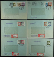 'POL' POLICE PERFINS COVERS 1964 Six Covers Bearing Twelve Different 1961-65 Famous Germans Issues With Vals To 2m, All  - Other & Unclassified