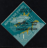 1962 2g On 1g Air Space 'John Glenn' OVERPRINT INVERTED Variety (Sanabria 286a, Scott C187 Var), Never Hinged Mint, Very - Haiti