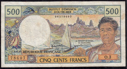FRENCH 1970 Tahiti ( French Polynesia ) 500 Francs Papeete Overprint "WITH HOLY NO - 786" ~~ VERY RARE - Other & Unclassified