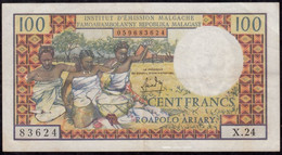FRENCH 1964 MALAGASY 100 Francs "Three Women Weaving Baskets With A Farm In The Background" - VERY RARE - Andere & Zonder Classificatie