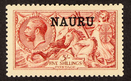 1916-23 5s Bright Carmine, DLR Printing, SG 22, Very Fine Mint. - Nauru