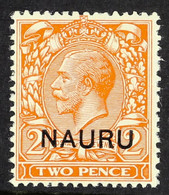 1923 2d Orange (Die II), SG 5, Never Hinged Mint. - Nauru