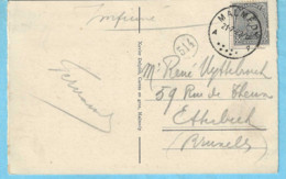 S.M.le Roi Albert 1er- 3c COB N°183-1920-Cachet "MALMEDY" 1922-Seul Sur CPA De Malmedy-Pouhon Des Iles (voir Scan) - 1915-1920 Albert I