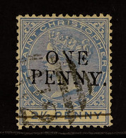 1888 1d On 2Â½d Ultramarine, SG 28, Fine Used. - St.Christopher-Nevis-Anguilla (...-1980)