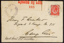 1918 (3 Apr) Cover Addressed To Prisoner Of War In 'Camp Aus' Bearing 1d Stamp Of South Africa Tied By Fine 'MALTAHOHE'  - South West Africa (1923-1990)