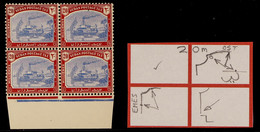 POSTAGE DUES 1948 Complete Set, SG D12/15, Never Hinged Mint Marginal BLOCKS Of 4 With Most Stamps Showing Various PLATE - Sudan (...-1951)