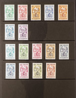 1951 Arms Of Caracas And Buildings Complete Postage And Air Sets (Scott 485/91 & C365/73, SG 891/906), Very Fine Never H - Venezuela