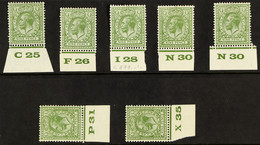 1924-6 9d Wmk Block Cypher CONTROLS, Incl. C25, F26, I28, N30 X2, P31 & X35, SG 427, Good To Fine Mint (7 Items). - Unclassified