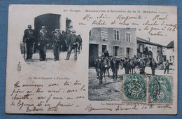 Cpa La Maréchaussée Et La Maréchaussée Montée à Forcelles Manoeuvres 11e Division 1902 - Other Municipalities