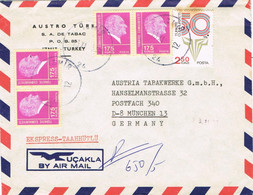 45523. Carta Expres Aerea IZMIR (Turquia) 1993, To Germany. Comercial TABAC - Storia Postale