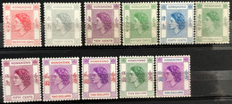 HONG KONG 1954 PART SET MINT HINGE, INCLUDING VARIETY OF 2$-SHORTENED CHARACTER VALUED 170POUNDS - Neufs