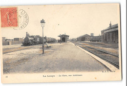 CPA 28 La Loupe La Gare Train - La Loupe