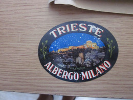 Trieste Albergo Milano - Etiquettes D'hotels