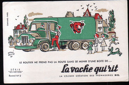 Buvard La Vache Qui Rit, Les Metiers N°2 Le Routier, Illustrateur: Hervé Baille - Alimentaire