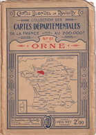 ORNE (61) Collection Des Cartes Départementales N° 61 Ed. Blondel La Rougerie 72 X 56 Cm Pub Chocolat Klaus - Geographical Maps