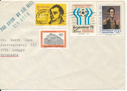 Argentina Cover Sent To Denmark 6-2-1981 With More Topic Stamps - Covers & Documents