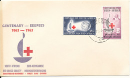 South Africa FDC 30-8-1963 RED CROSS Complete Set Of 2 With Cachet - FDC