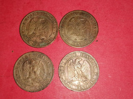 4 X 2 CENTIMES 1862 A ET K NAPOLEON III TB Non Nettoyé VOIR PHOTOS 3 - 2 Centimes