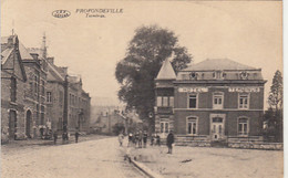 CPA 1923 PROFONDEVILLE- TERMINUS HOTEL, PEOPLE - Profondeville