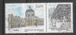 "87 Eme Congrès De La FFAP - Institut De France" 2014 - 4884 Avec Vignette - Used Stamps
