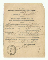 Postanweisungs-Dienst Service Des Mandats-Poste (Bon N°1 (1877) Sc ESCH-sur-ALZETTE 17-6-1881 Reçu De 100 Francs - 19573 - Autres & Non Classés