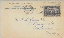 77117 - HABANA - POSTMARK On FDC POSTCARD 1927 - AgrIcolture SUGAR  1927 - Cuba