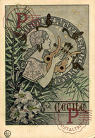 SAINTE STE  CECILE  (époque Médiévale)  DECOR ART NOUVEAU   Illustrateur ILLUSTRATION - 1900-1949
