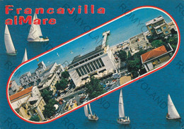 Delcampe - CARTOLINA  FRANCAVILLA AL MARE,CHIETI,ABRUZZO,SPIAGGIA,BARCHE A VELA,VACANZA,ESTATE,MARE,SOLE,LUNGOMARE,VIAGGIATA 1988 - Ancona