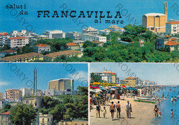 Delcampe - CARTOLINA  FRANCAVILLA AL MARE,CHIETI,ABRUZZO,SALUTI,SPIAGGIA,BARCHE,VACANZA,ESTATE,MARE,LUNGOMARE,NON VIAGGIATA - Chieti