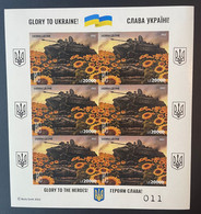 Sierra Leone 2022 Mi. ? IMPERF ND Ukraine War Russian Invasion Sunflowers Tank Char Boris Groh Sheetlet - Ukraine
